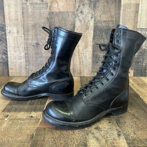 Double H 975 Vintage Cap Toe Black Jump Boots Mens 8 D